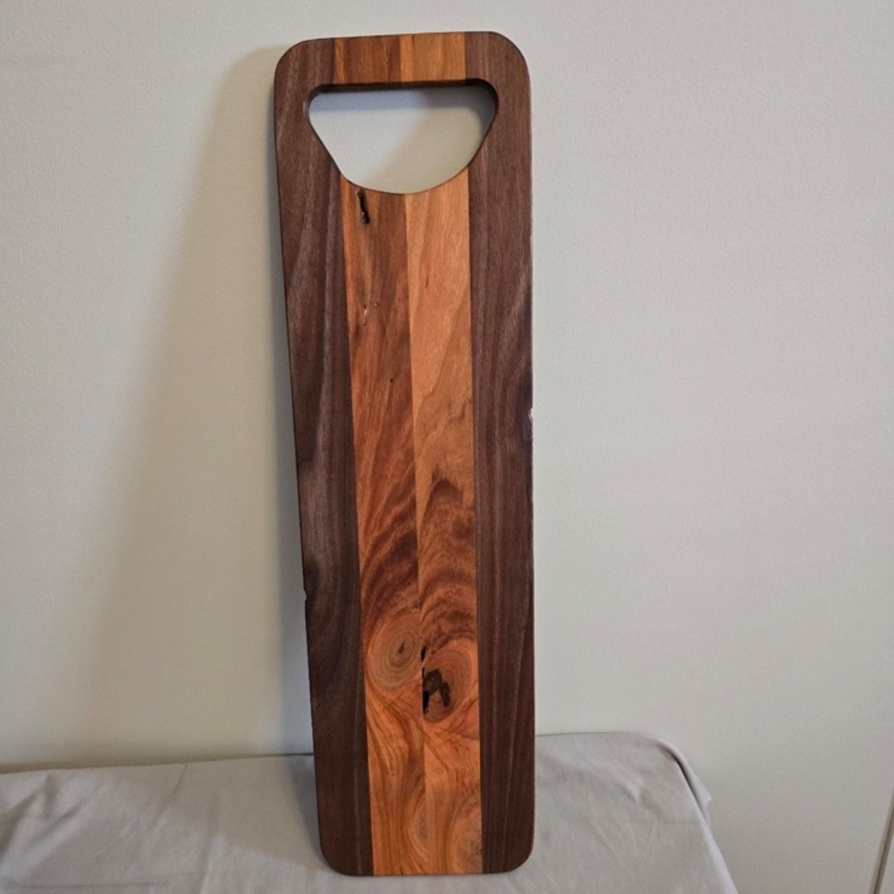 New Handmade Walnut and Cherry Wood Charcuterie Board